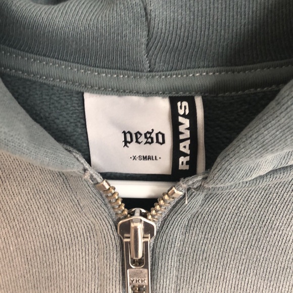 Peso Oversized Faded Zip Hoodie, Shark Grey - Picture 3 of 10